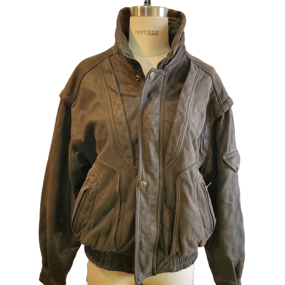 Wilson's Leather‎ Vintage Motorcycle Jacket Size M Women